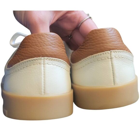 NEW Velasca Sneakers Men's 9 42 Cream Ciciarun Calf Leather Suede Low Top - Picture 5 of 9